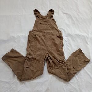 Duluth Trading Co Tan women’s Multifunctional Overalls size M x 33